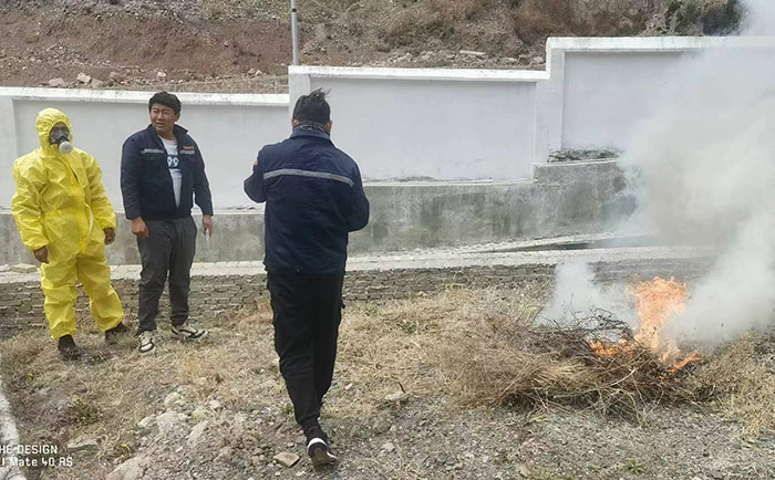 德欽縣污水處理廠應急培訓、實操演練